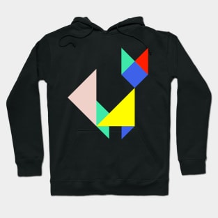 geometric cat Hoodie